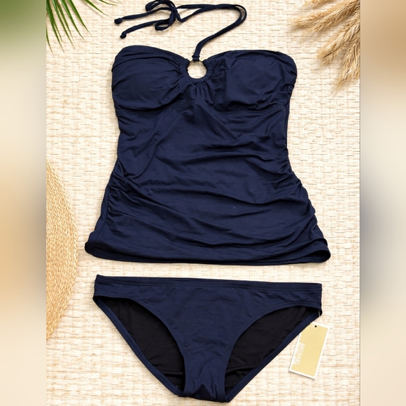 Michael Kors Navy Halter Bikini Set - Picture 2 of 4